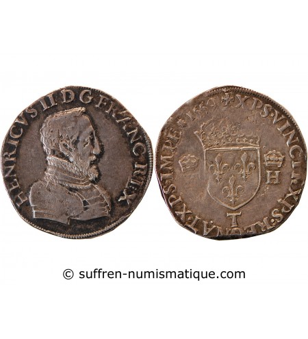 HENRI II - TESTON ARGENT 2ième Type 1559 T NANTES﻿