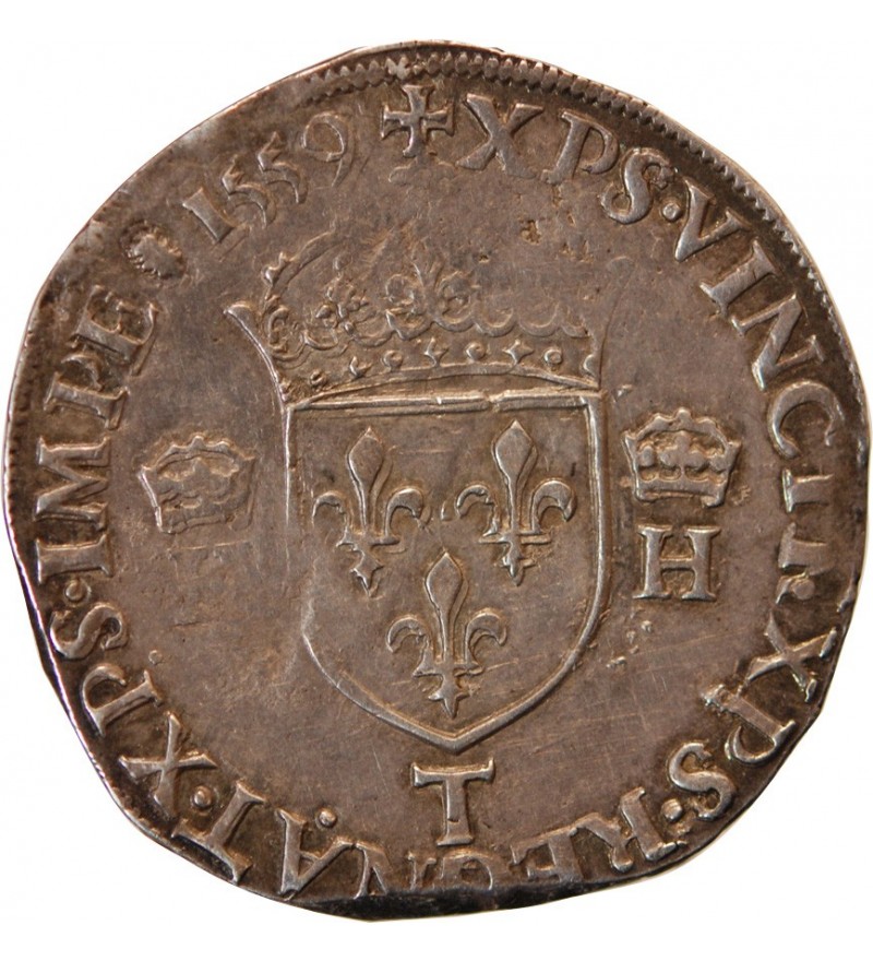 HENRI II - TESTON ARGENT 2ième Type 1559 T NANTES﻿
