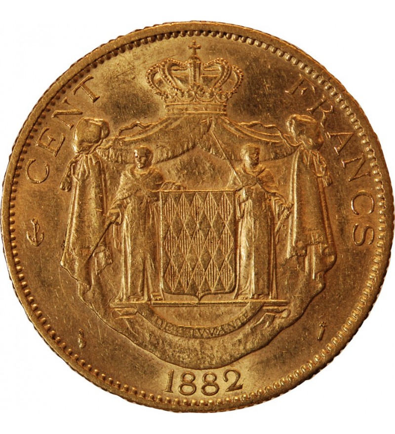 MONACO CHARLES III 100 FRANCS OR 1886 A, Or, TTB+ Suffren Numismatique