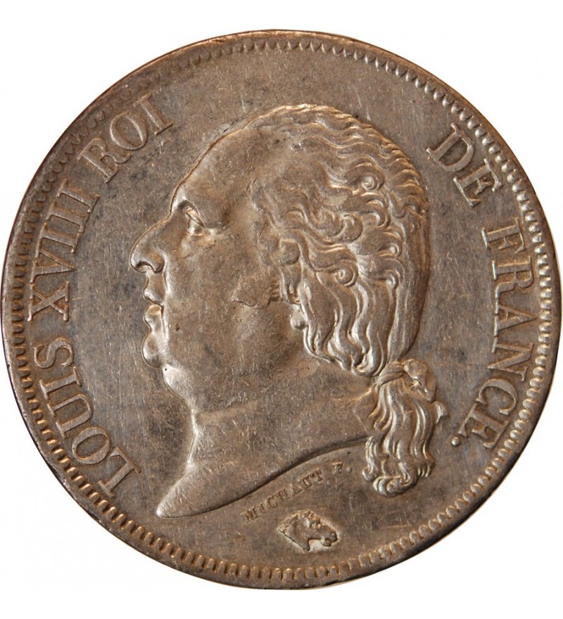 LOUIS XVIII - 5 FRANCS ARGENT 1817 A PARIS﻿
