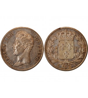 CHARLES X - 5 FRANCS ARGENT 1825 A PARIS 2