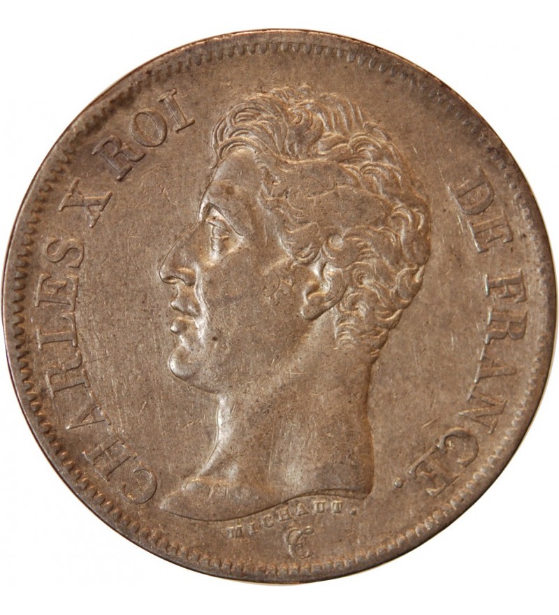 CHARLES X - 5 FRANCS ARGENT 1825 W LILLE