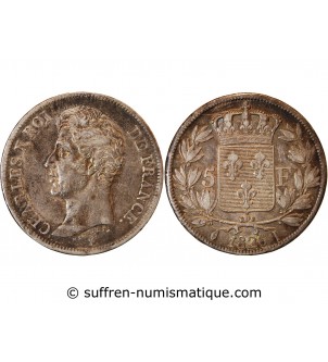 CHARLES X - 5 FRANCS ARGENT 1826 I LIMGES