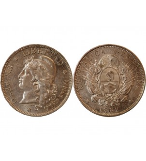 ARGENTINE - 1 PESO ARGENT 1882 2