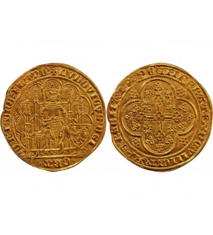 COMTE DE FLANDRE, LOUIS DE MÂLE - CHAISE D'OR AU LION 1346 / 1384 2