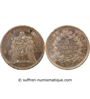 HERCULE ﻿- 5 FRANCS ARGENT 1849 A PARIS﻿