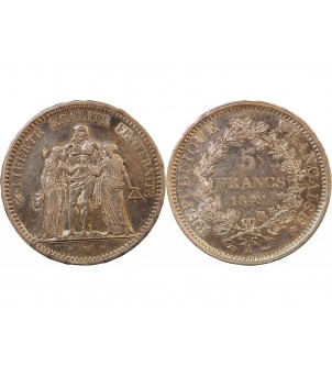 HERCULE ﻿- 5 FRANCS ARGENT 1849 A PARIS﻿ 2