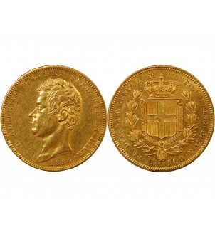 ITALIE, SARDAIGNE, CHARLES ALBERT - 100 LIRE OR 1834 GENES 2
