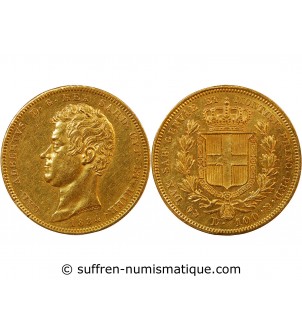 ITALIE, SARDAIGNE, CHARLES ALBERT - 100 LIRE OR 1834 GENES