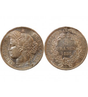 CERES - 5 FRANCS ARGENT 1850 A PARIS 2