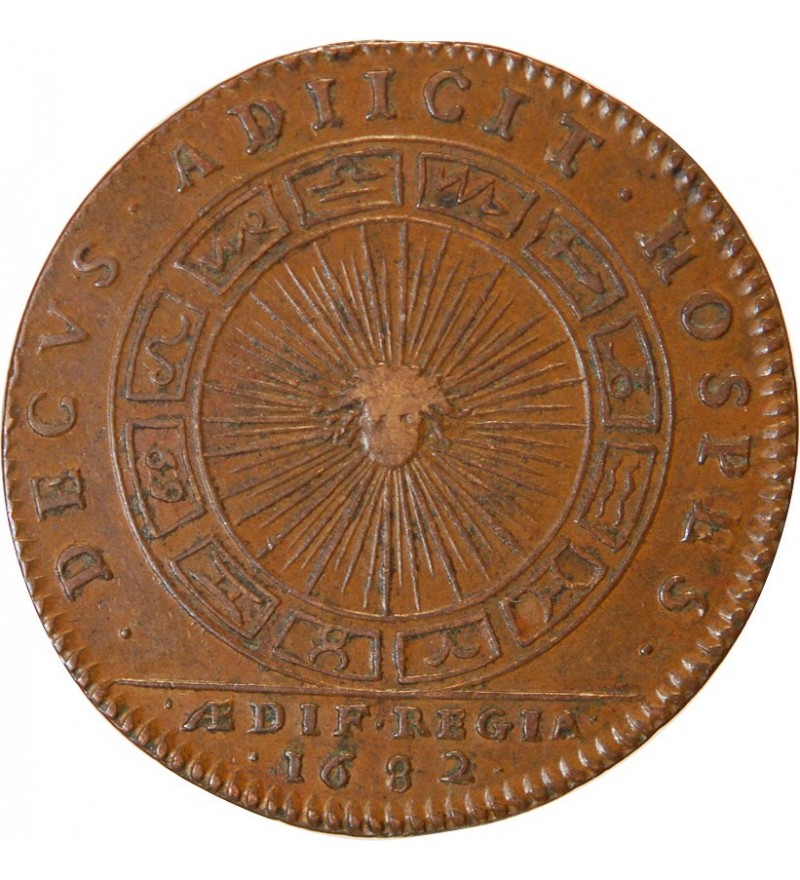 BATIMENTS DU ROI, LOUIS XIV - JETON 1682