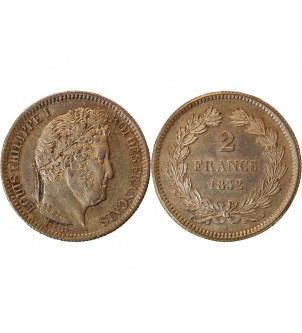 LOUIS PHILIPPE﻿ - 2 FRANCS ARGENT 1832 W LILLE 2