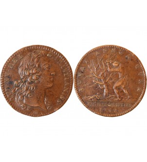 PARTIES ET REVENUES CASUELS, LOUIS XV - JETON 1747 2