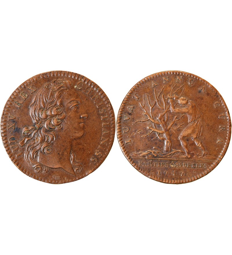 PARTIES ET REVENUES CASUELS, LOUIS XV - JETON 1747
