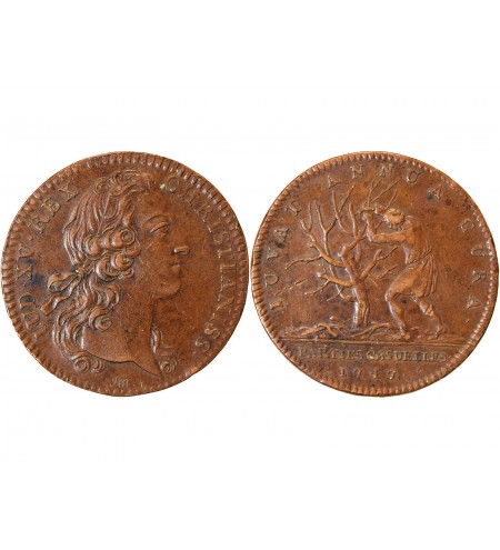 PARTIES ET REVENUES CASUELS, LOUIS XV - JETON 1747