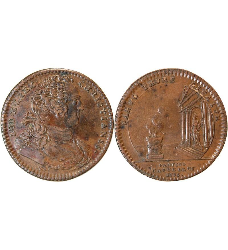 PARTIES ET REVENUES CASUELS, LOUIS XV - JETON 1735