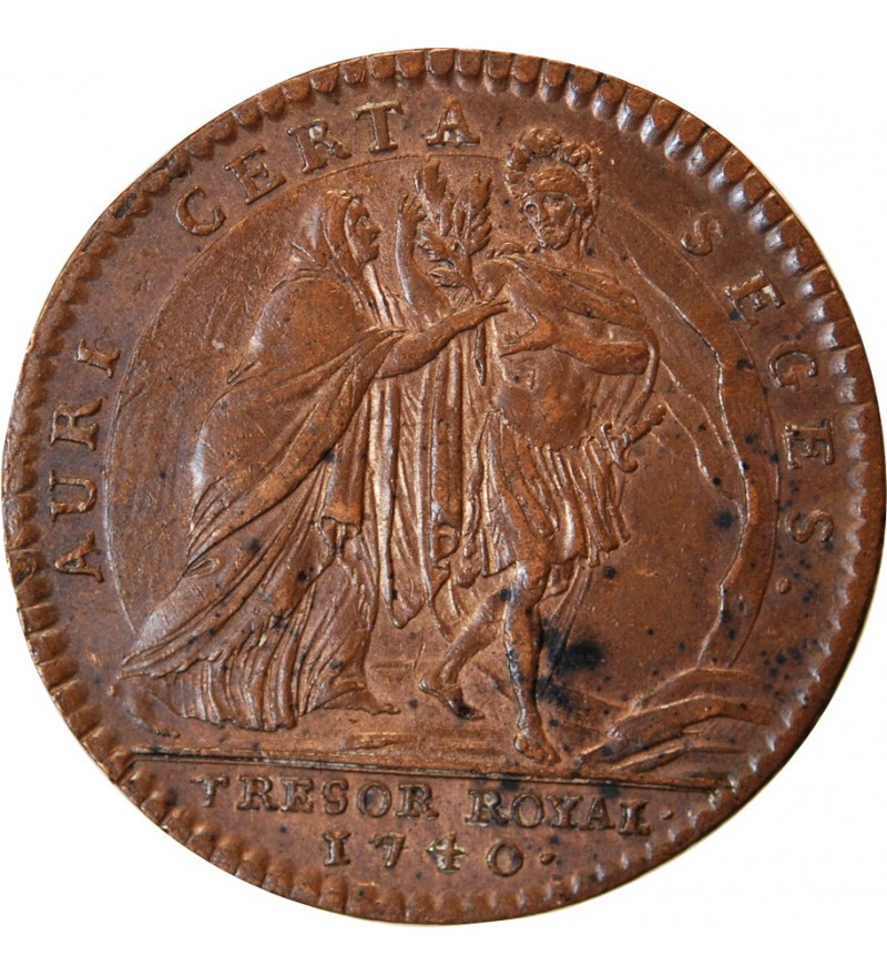TRESOR ROYAL, LOUIS XV - JETON Cuivre 1740