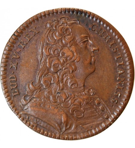 TRESOR ROYAL, LOUIS XV - JETON Cuivre 1740