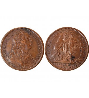 TRESOR ROYAL, LOUIS XV - JETON Cuivre 1740 2