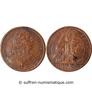 TRESOR ROYAL, LOUIS XV - JETON Cuivre 1740