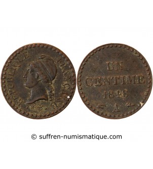 DUPRE - 1 CENTIME 1848 A PARIS