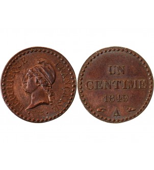 DUPRE - 1 CENTIME 1849 A PARIS﻿ "Avec accent" 2