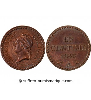 DUPRE - 1 CENTIME 1849 A PARIS﻿ "Avec accent"