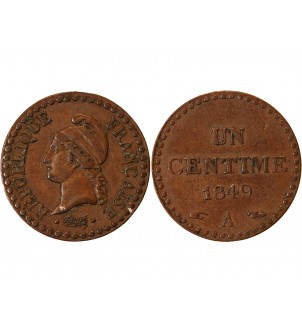 DUPRE - 1 CENTIME 1849 A PARIS﻿ "Avec accent" 2