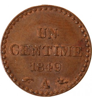 DUPRE - 1 CENTIME 1849 A PARIS﻿ "Avec accent" 2