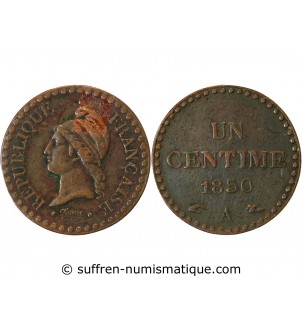 DUPRE - 1 CENTIME 1850 A PARIS﻿ "Avec accent"