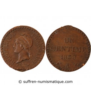 DUPRE - 1 CENTIME 1850 A PARIS﻿ "Avec accent"