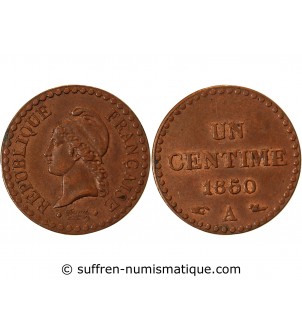 DUPRE - 1 CENTIME 1850 A PARIS﻿ "Avec accent"