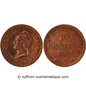 DUPRE - 1 CENTIME 1850 A PARIS﻿ "Avec accent"