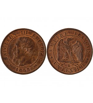 NAPOLEON III - 1 CENTINAPOLEON III - 1 CENTIME NAPOLEON III 1853 B ROUEN 2