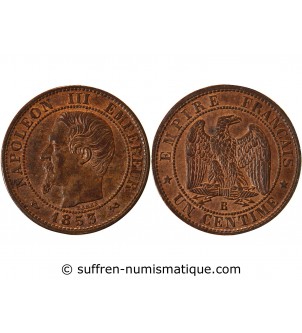 NAPOLEON III - 1 CENTINAPOLEON III - 1 CENTIME NAPOLEON III 1853 B ROUEN
