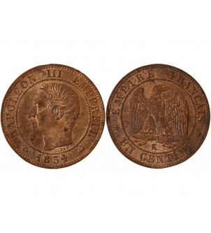 NAPOLEON III - 1 CENTIME 1854 K BORDEAUX 2
