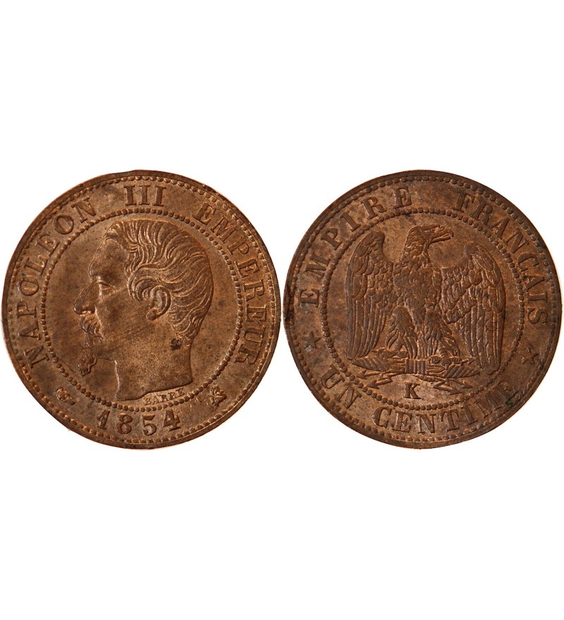 NAPOLEON III - 1 CENTIME 1854 K BORDEAUX