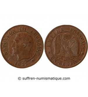 NAPOLEON III - 1 CENTIME 1857 D LYON RARE