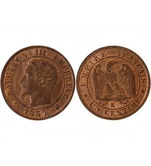 NAPOLEON III - 1 CENTIME 1857 K BORDEAUX 2