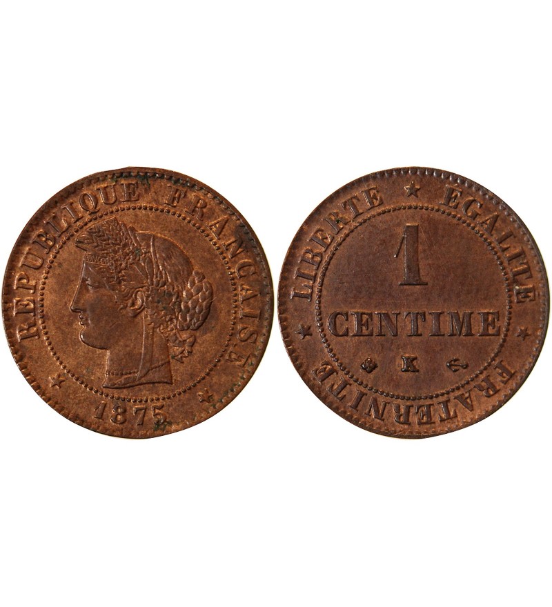 CERES - 1 CENTIME 1875 K BORDEAUX﻿