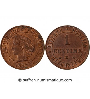CERES - 1 CENTIME 1875 K BORDEAUX﻿