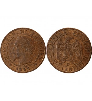 NAPOLEON III - 1 CENTIME NAPOLEON III 1853 D LYON 2
