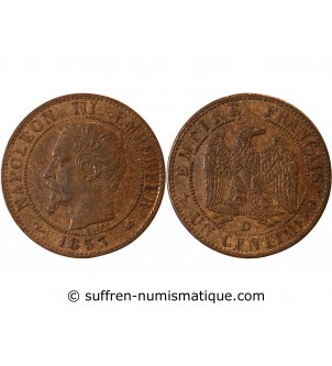 NAPOLEON III - 1 CENTIME NAPOLEON III 1853 D LYON