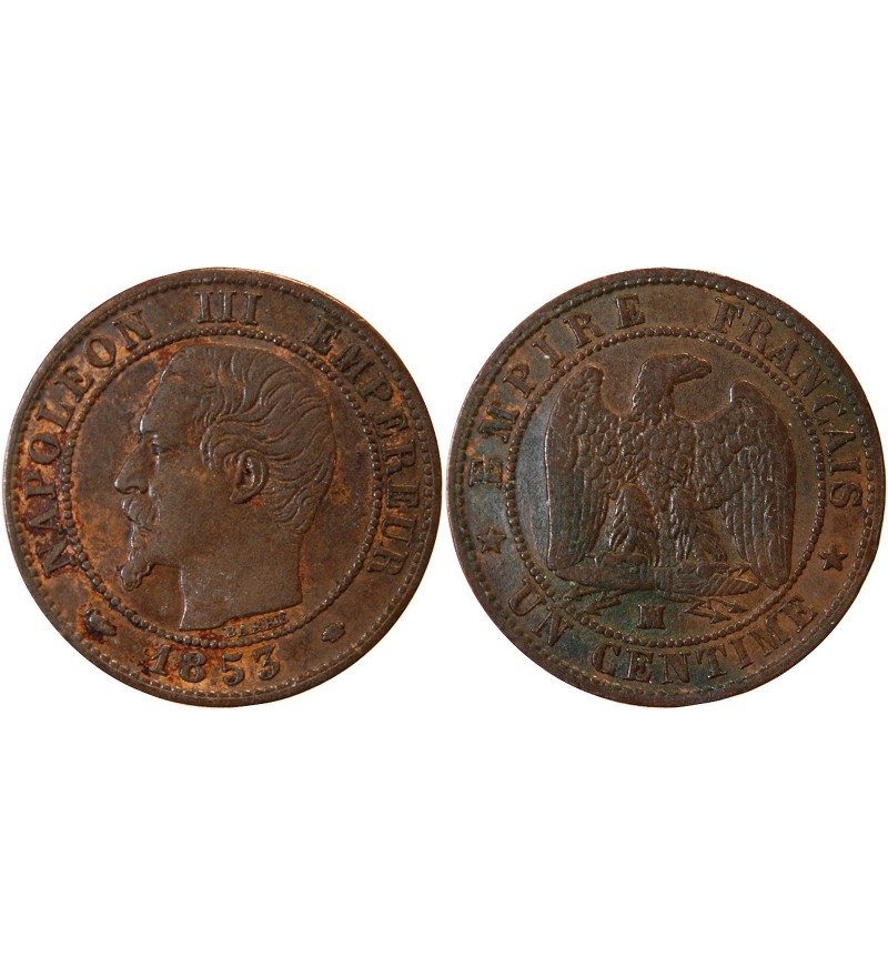 NAPOLEON III - 1 CENTIME 1853 MA MARSEILLE
