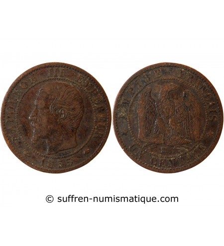 NAPOLEON III - 1 CENTIME 1855 MA MARSEILLE