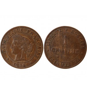 CERES - 1 CENTIME 1874 A PARIS﻿ 2