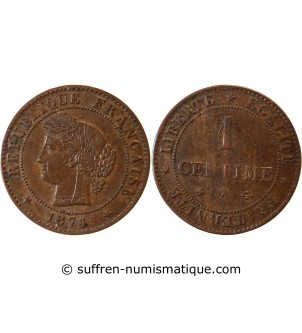 CERES - 1 CENTIME 1874 A PARIS﻿