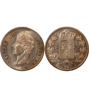 CHARLES X - 5 FRANCS ARGENT 1827 A PARIS 2