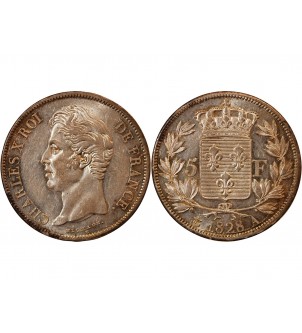 CHARLES X - 5 FRANCS ARGENT 1828 A PARIS 2
