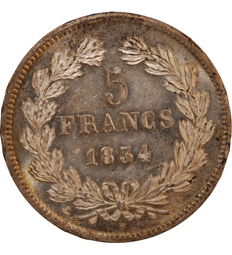 LOUIS PHILIPPE﻿ - 5 FRANCS ARGENT 1834 A PARIS
